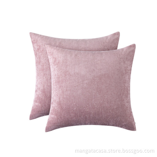 Bantal dekoratif Chenille 18x18 untuk tempat tidur